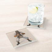 野球捕手 ガラスコースター (アングル)