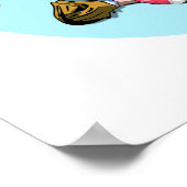 野球捕手Tシャツとギフト ポスター (角)