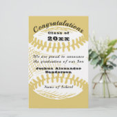 野球教室の卒業発表 便箋 (スタンド正面)