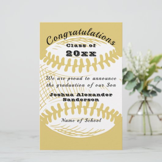 野球教室の卒業発表 便箋 (スタンド正面)