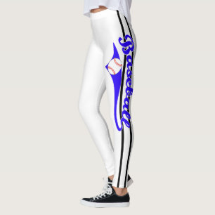 野球文字ストライプ及びボールプリントレギンス レギンス