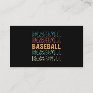 野球文字タイポグラフィソフトボールUSAスポーツ選手 名刺