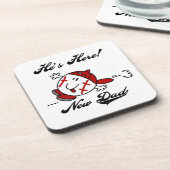 野球新しいパパTシャツとギフト コースター (左側)