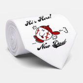 野球新しいパパTシャツとギフト ネクタイ (ロール)