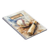 野球新学期スポーツフォトノート ノートブック (右側)