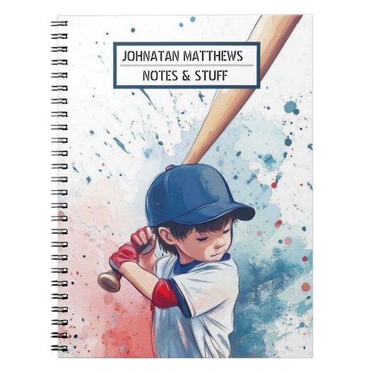 野球新学期スポーツフォトノート ノートブック (正面)