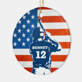 野球旗カスタマイズ名・年 セラミックオーナメント (左)