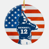 野球旗カスタマイズ名・年 セラミックオーナメント (裏面)