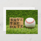 野球日付を保存するパーティー ポストカード (正面/裏面)