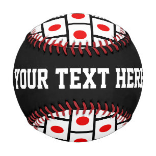野球日本のギフトにフラグ付きカスタム文字 野球ボール