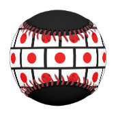 野球日本のギフトにフラグ付きカスタム文字 野球ボール (正面)