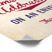 野球書テーマ封筒の住所 ポスター (角)