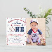 野球最初の1歳の誕生日パーティー 招待状 (スタンド正面)