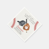 野球最後のスイングウィザーズリングや輪ブライダルシャワー スタンダードカクテルナプキン (角)