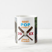 野球最高のテーマエポップ・アートのバカスタムー写真 コーヒーマグカップ (中央)