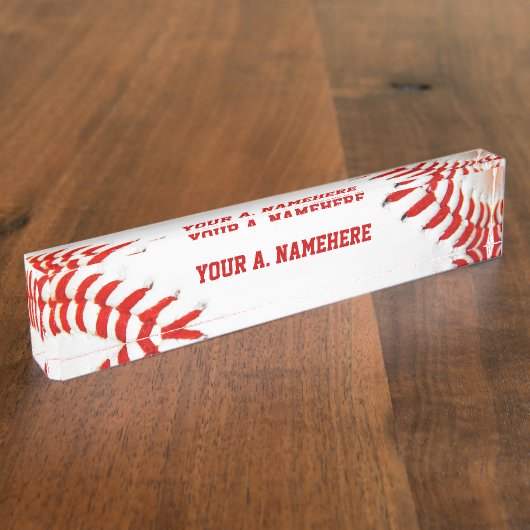 野球机用ネームプレート デスクネームプレート (側面)