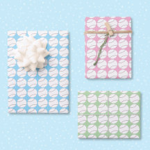野球柄ラッピングペーパー フラットシートセット