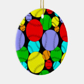 野球模様セラミックオーナメント セラミックオーナメント (右)