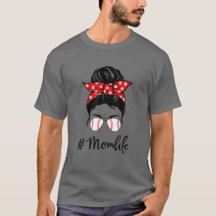 野球母の人生めちゃくちゃなバンサングラスウィメンズmothe tシャツ