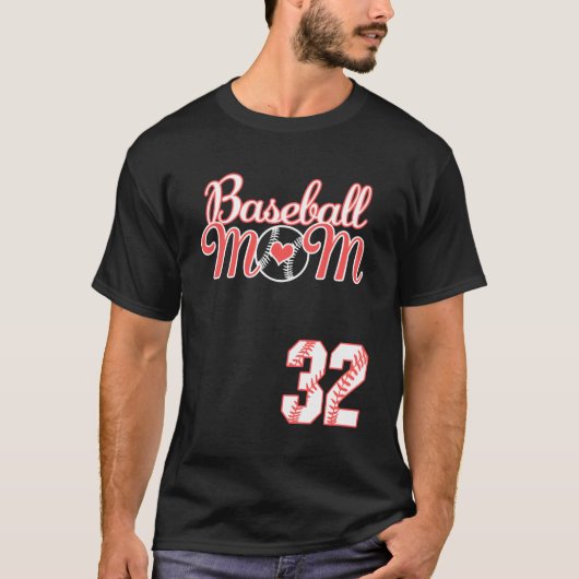 野球母の日32野球選手ジャーセ Tシャツ (正面)