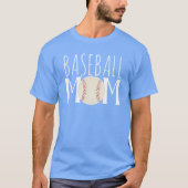 野球母ユニセックス短袖Tシャツ Tシャツ (正面)
