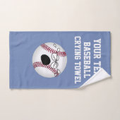 野球泣き叫びタオルあなたのテキストと色 ハンドタオル (ハンドタオル)