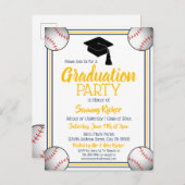 野球海軍金ゴールド卒業会 インビテーションポストカード (正面/裏面)