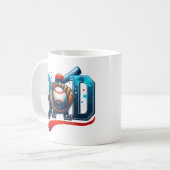 野球父さんの父の日スポーツ コーヒーマグカップ (正面左)
