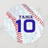 野球狂のバーバルミツワーテーブルナンバー 招待状 (正面/裏面)