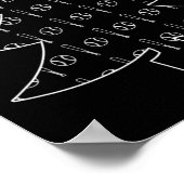 野球球及びこうもりコラージスポーツクリスマスツリー ポスター (角)