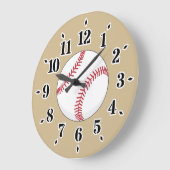 野球球 ラージ壁時計 (傾斜)
