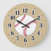 野球球 ラージ壁時計 (正面)