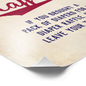 野球用おむつラッフル表示サインヴィンテージ フォトプリント            (角)