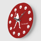 野球用ウォールクロック ラージ壁時計 (傾斜)