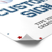 野球用カスタムテーブル看板誕生日ベビーシャワー ポスター (角)