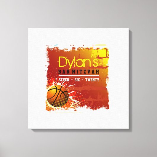 野球用グランジサインイン用メモリーボード キャンバスプリント (正面)