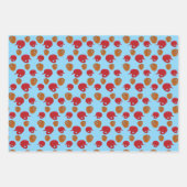 野球用グローブとヘルメットのパタ数々のーン色 ラッピングペーパーシート (正面3)