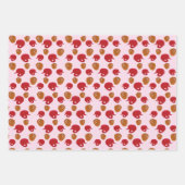 野球用グローブとヘルメットのパタ数々のーン色 ラッピングペーパーシート (正面3)