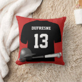 野球用ジャパーソナライズされたージーレッドリバーシブル クッション (ブランケット)