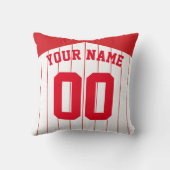 野球用ジャージーカスタマイズ可能テンプレート枕 クッション (裏面)