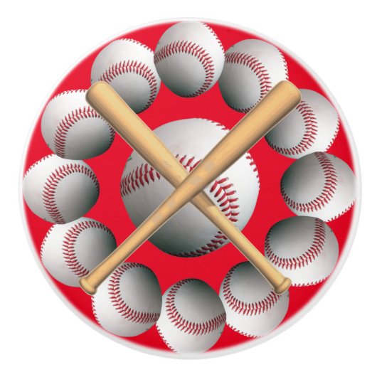 野球用セラミックドアの引き手 セラミックノブ (正面)