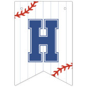 野球用ソフトボールのピンストライプハッピーバースデーパーティー バンティングフラッグ (第2の旗)