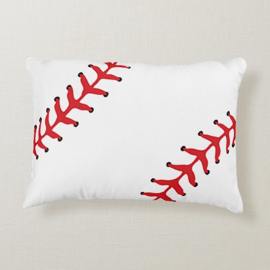 野球用ソフトボールデザインアクセント枕 アクセントクッション (裏面)