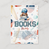 野球用テディベア水彩絵本ベビー エンクロージャーカード (正面)