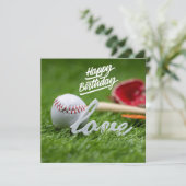 野球用ハッピーバースデーでボールをグリーン草に乗せる (スタンド正面)