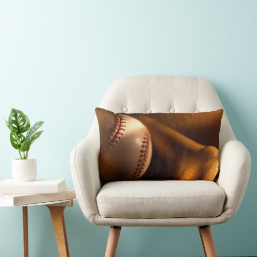 野球用バットおよび球のLumbarの枕 ランバークッション (椅子)