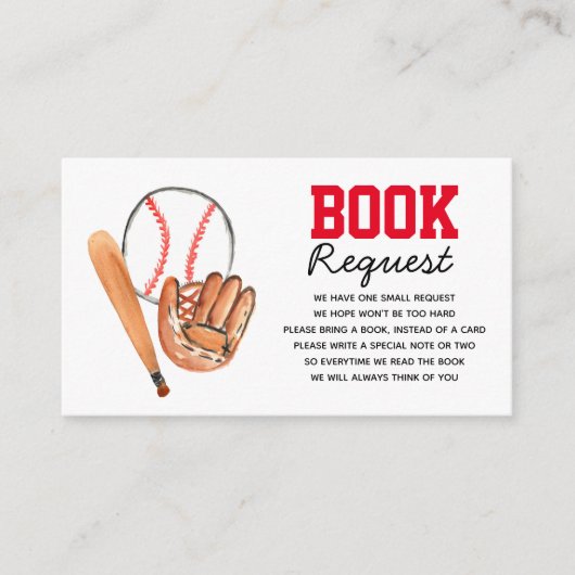 野球用バビーシャワーベビーカード エンクロージャーカード (正面)