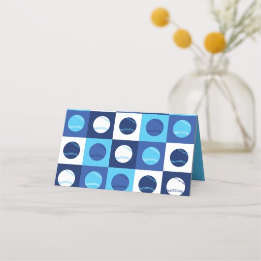 野球用バルミツワーテーブルの座席のエスコートカード プレイスカード (裏面)