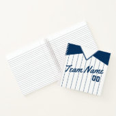 野球用パーソナライズされたソフトボールジャージーノート ノートブック (内部)