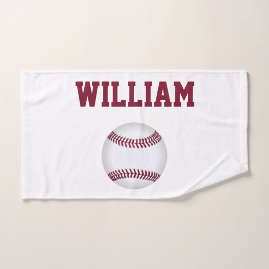 野球用パーソナライズされたハンドタオル ハンドタオル (ハンドタオル)